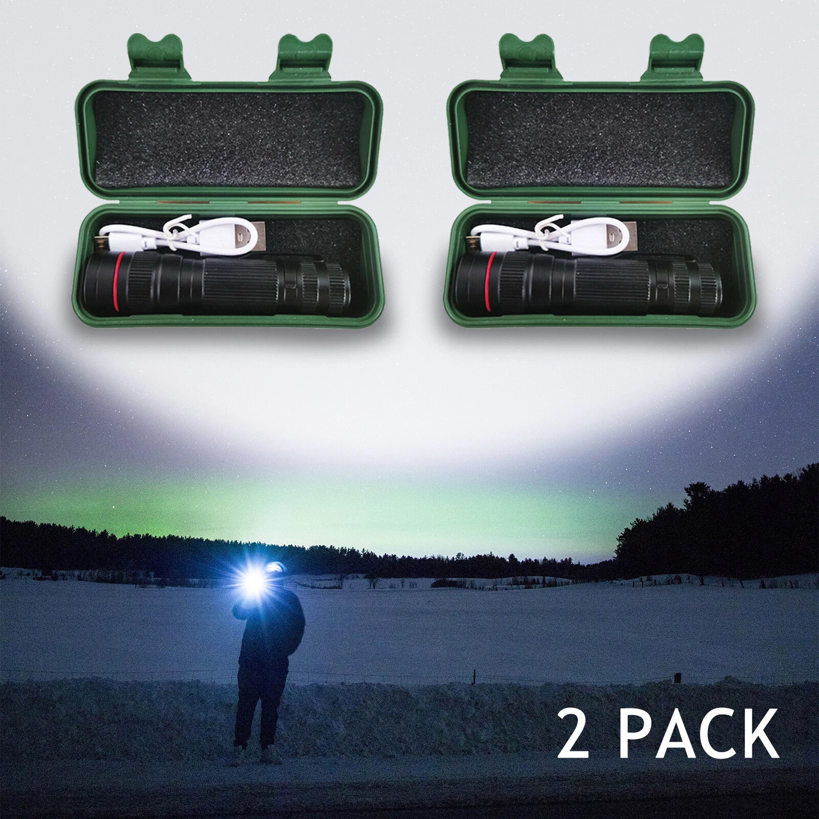 990000 lumens Small LED Mini Flashlight Pocket Super Bright Torch Rechargeable