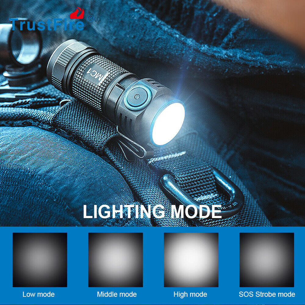 Trustfire Super Bright 1000 Lumens Flashlight Waterproof Rechargeable Torch（MC1）