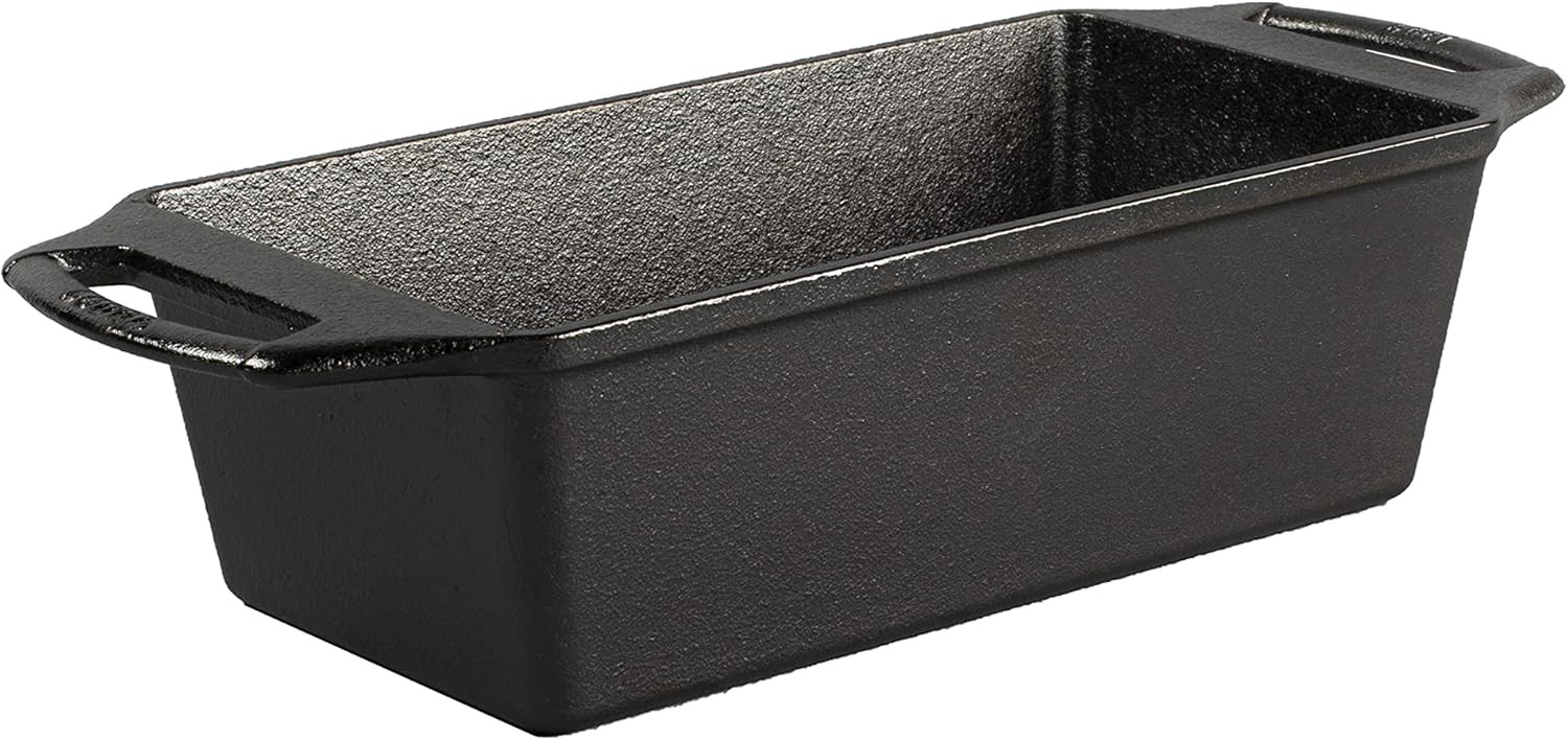 Lodge Seasoned Cast Iron Loaf Pan – Pre-Seasoned 8.5×4.5 Inch, Black