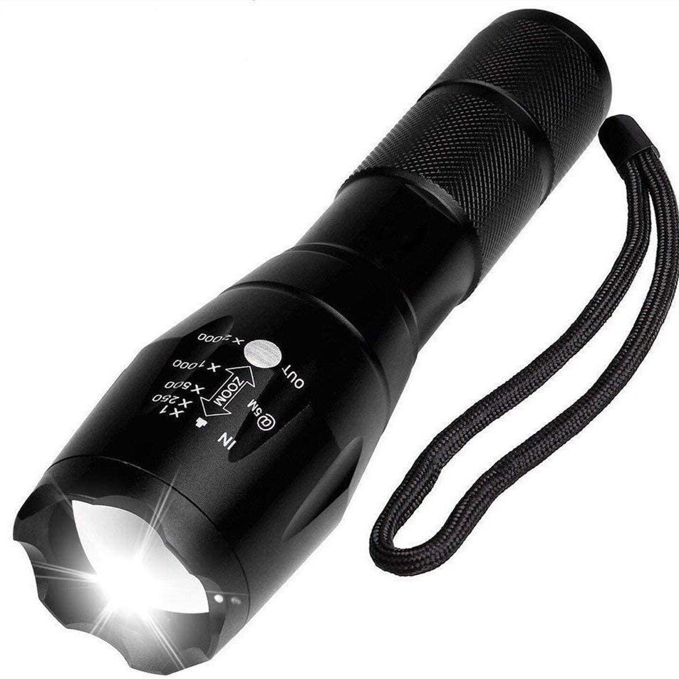 Super Bright Tactical LED Flashlight High Powered 5 Modes Zoomable Aluminum