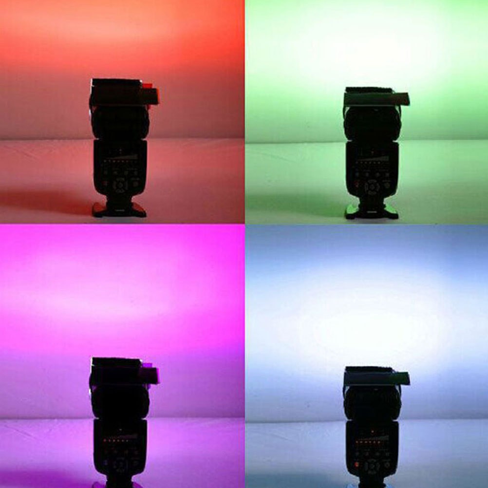 2 Set/24 Lighting Gel Filters Transparent Camera Flash Kit Colored