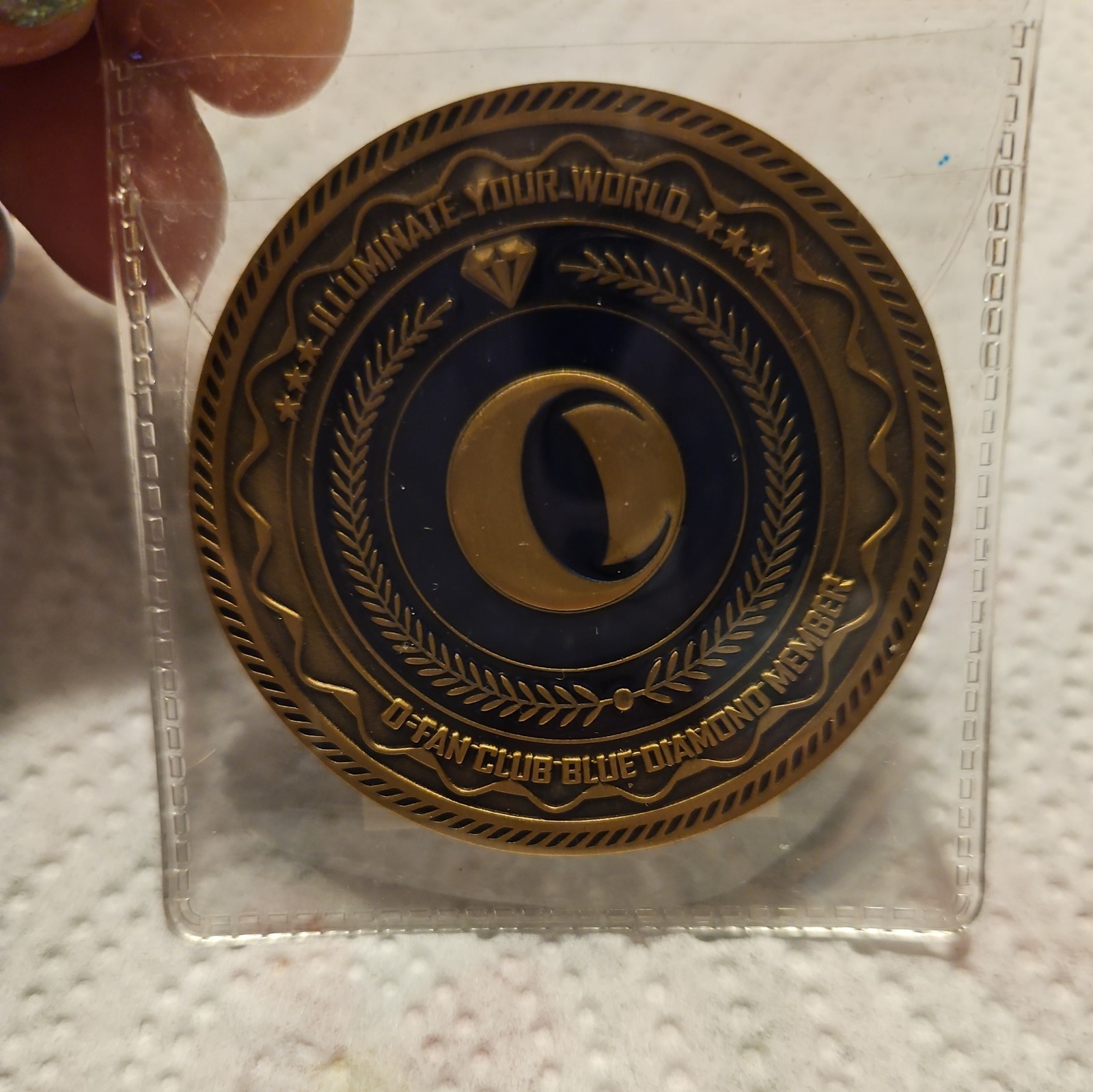 New Olight Blue Diamond Coin O-Fan with Free Merchandise