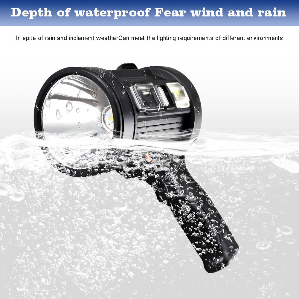 Rechargeable Spotlight Spot Lights Handheld 1000,000 lm Flashlight Lightweight