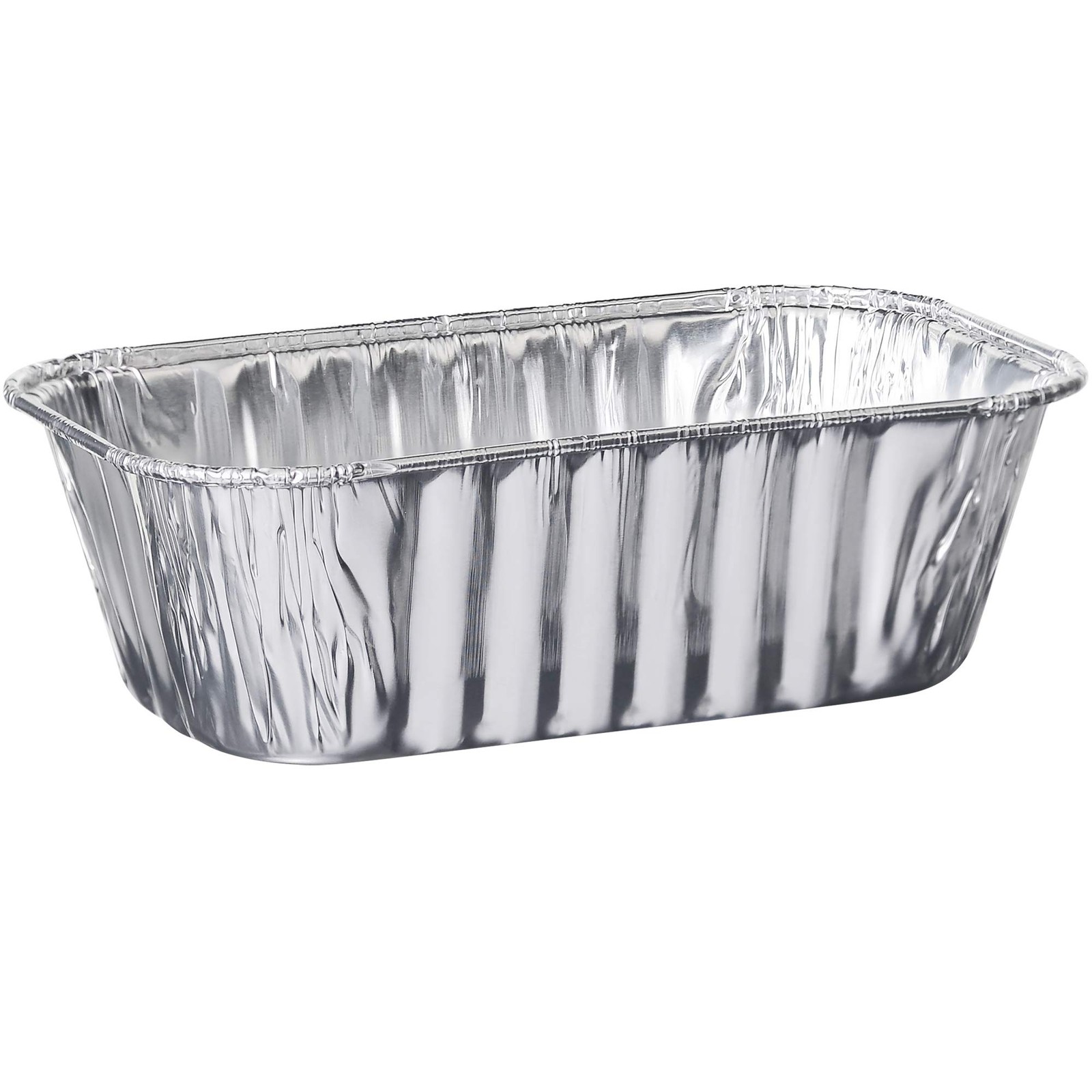 PLASTICPRO [1 Lb 10 Pack Disposable Loaf Pans Aluminum Tin 1 Pound, Silver