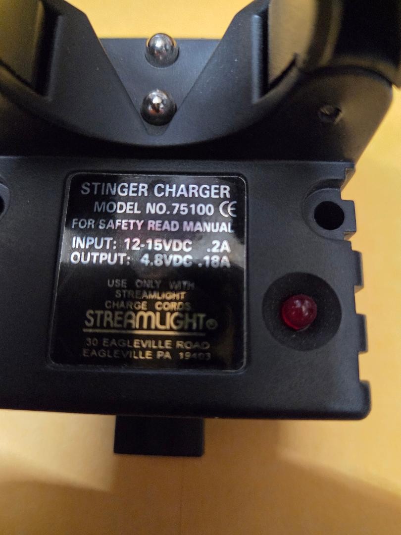 Streamlight Stinger Flashlight Charger UltraStinger PolyStinger 75100 FREE SHIP