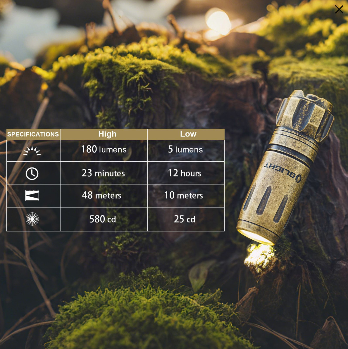 Olight i18 Brass Limited Edition – 18th Anniversary Edition Keychain Flashlight