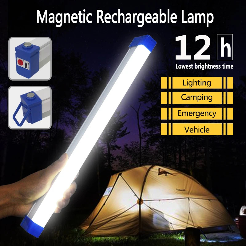 LED Rechargeable Lamp Tube USB 5V Emergency Light Camping Magnetic Portable Ligh