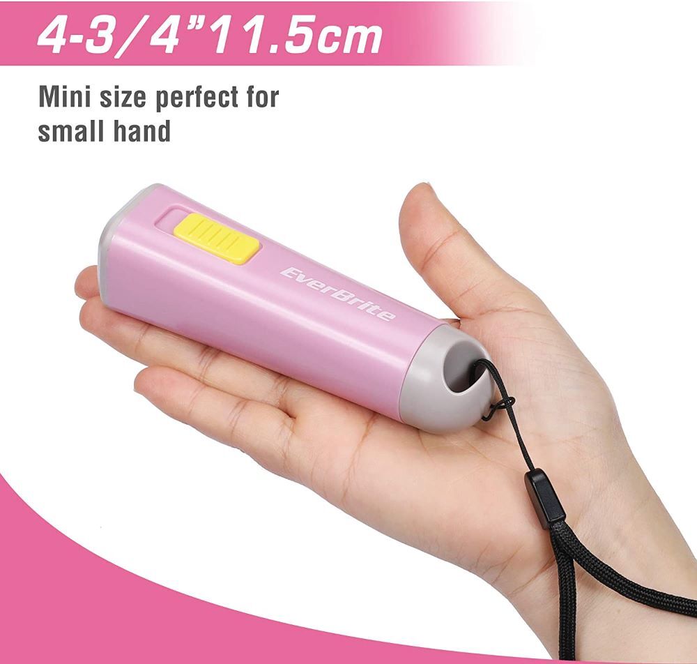 EverBrite 1PC/4PC Kids Flashlight Mini LED Flashlight Plastic Torch 3AAA Battery