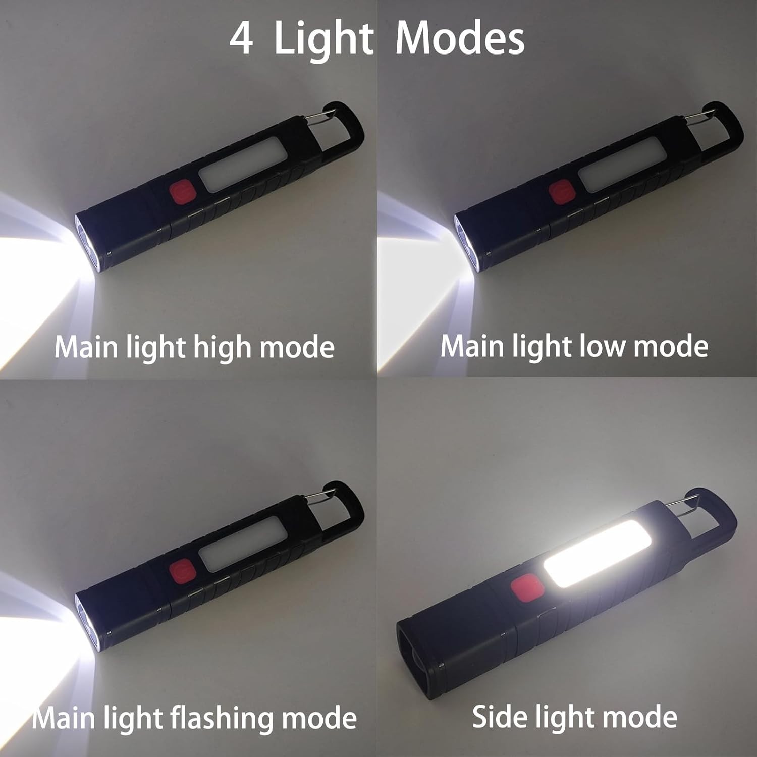 2 Pack Solar Flashlight, Rechargeable Zoomable LED Flashlight, High Lumens Solar