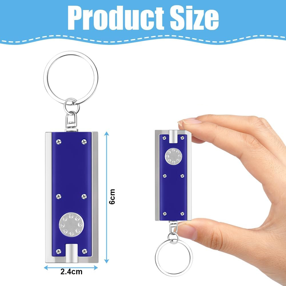 3PCS Mini Keychain Flashlight LED Light Bulk Small Flashlight for Outdoor