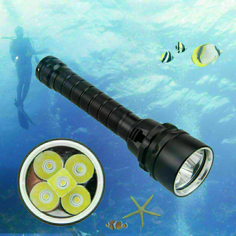 380000LM 5* LED Diving Torch UnderWater 220m Depth Waterproof Flashlight US