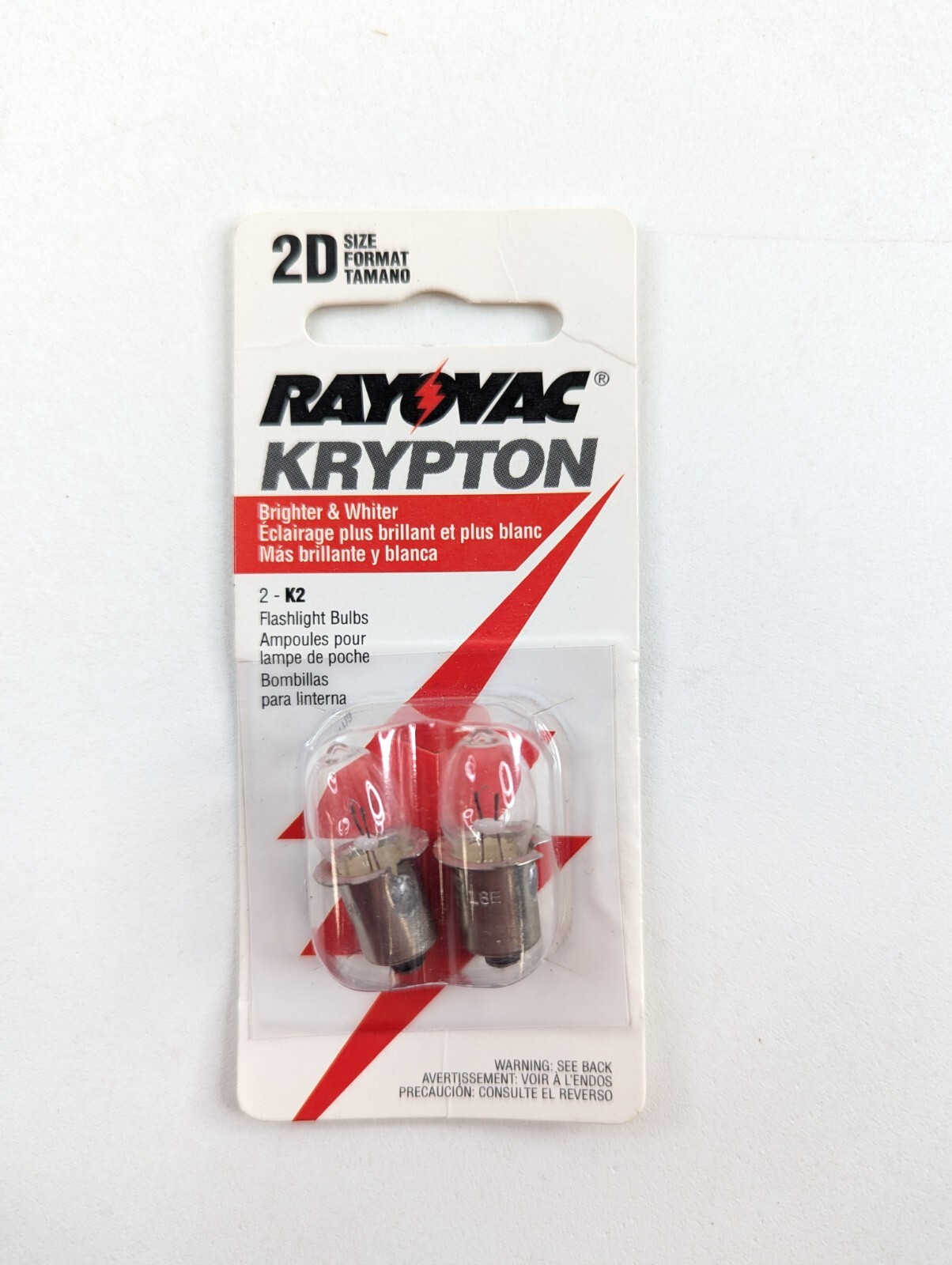 Rayovac K2-2 KPR102 Krypton Bulbs 2 Pack for 2AA 2C 2D Flashlights