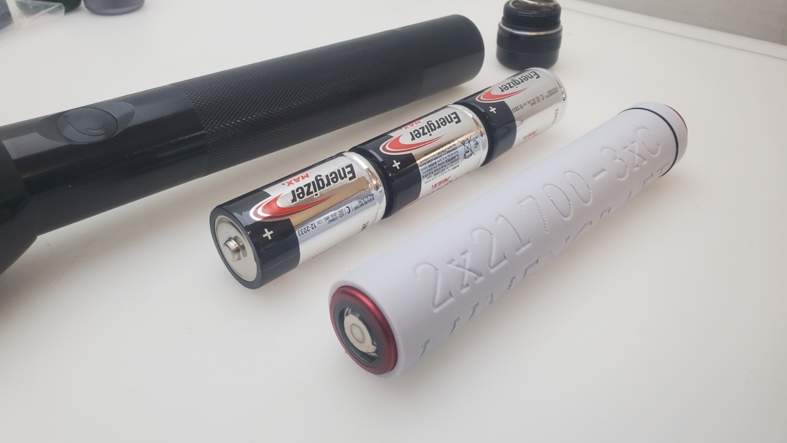 2x 21700 to 3C Cell Battery Sleeve for Maglite ( Batteries not included)