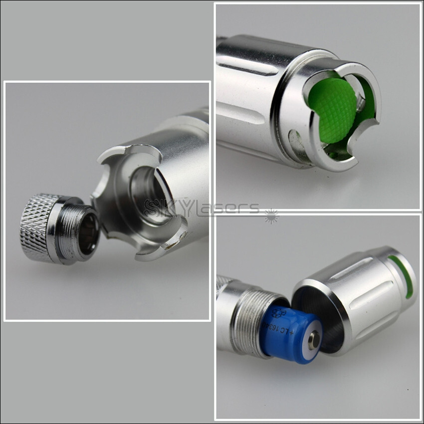 Handheld Flashlight 450nm Adjustable Focus Blue Visible Beam light+Star cap