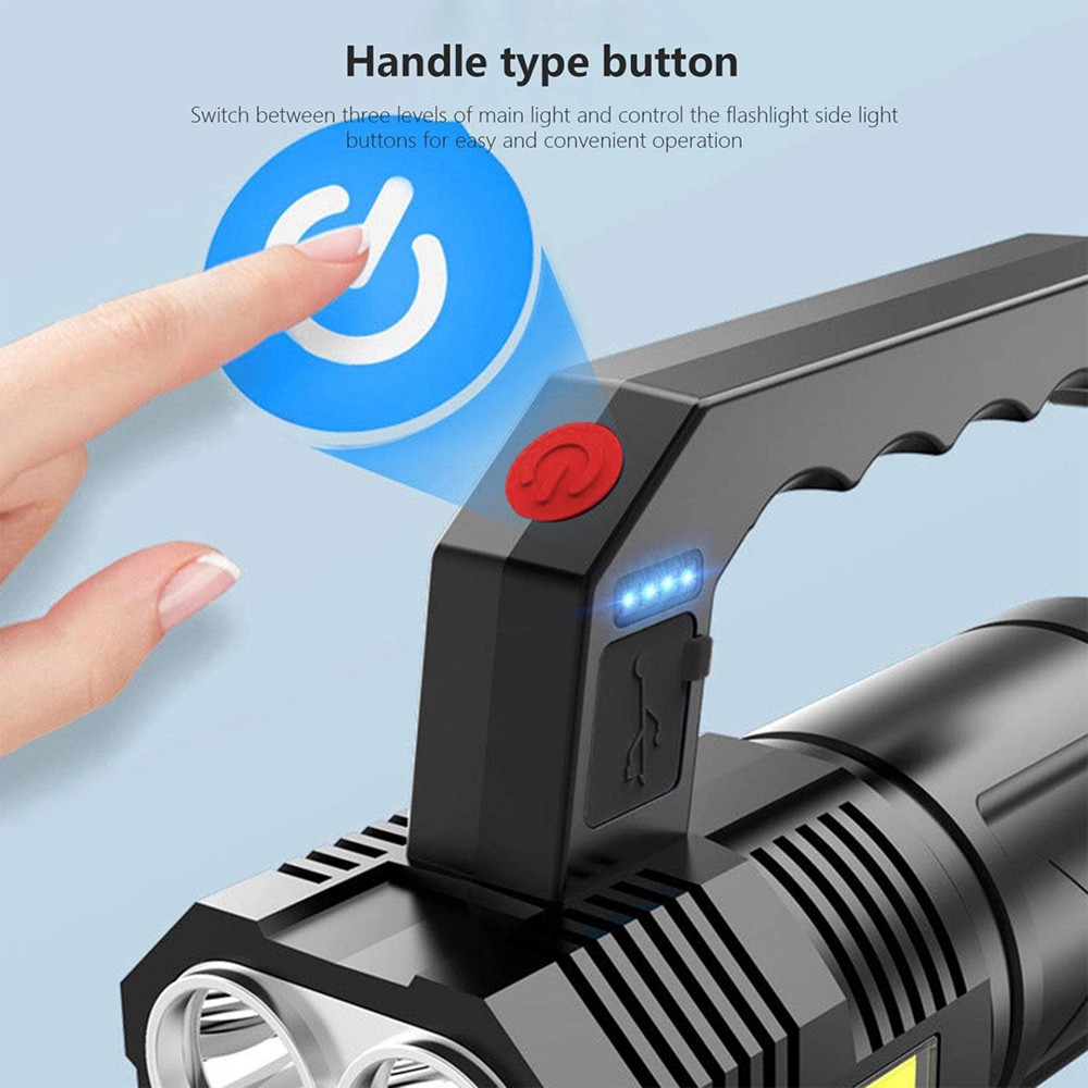 5000000 Lumen LED Tactical Flashlight Rechargeable Super Bright Powerful Torch