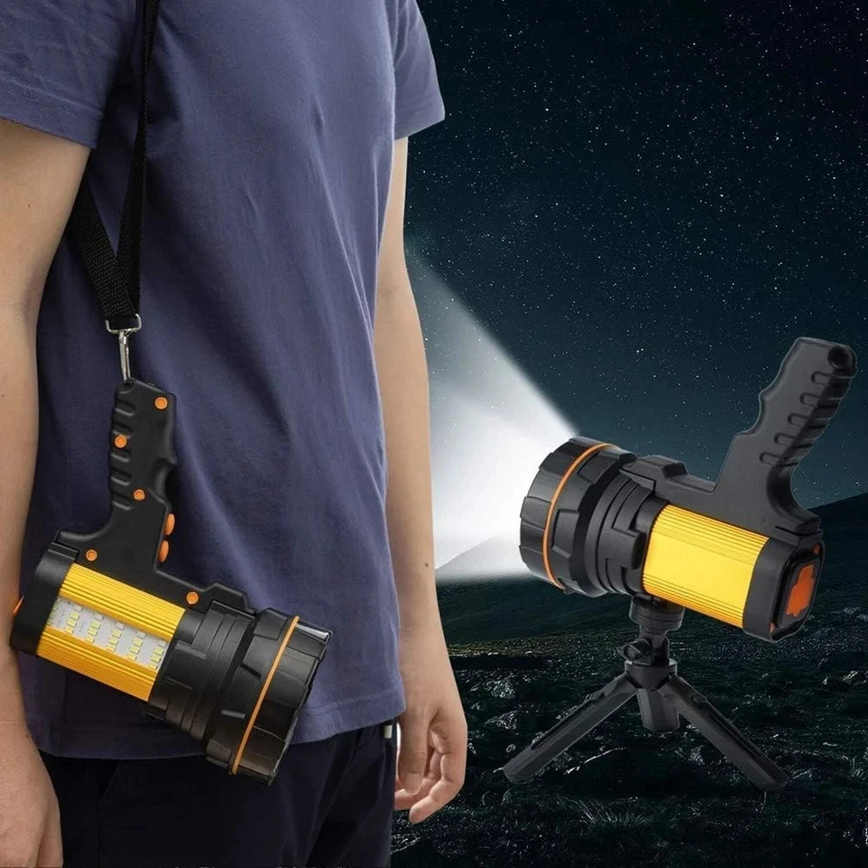 Super Bright Handheld Spotlight Flashlight LED High 6000 lumens Rechargeable,…