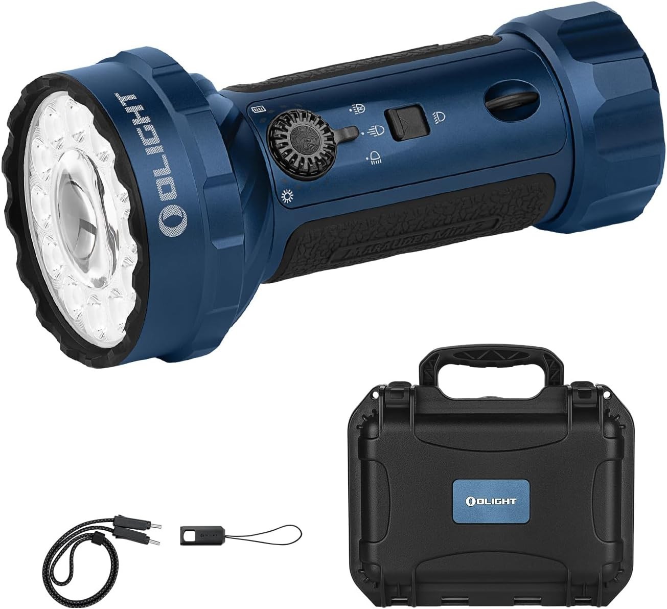 Olight Marauder Mini 2 Bright Long Throw Flashlight 10,000 Lumen, Midnight Blue