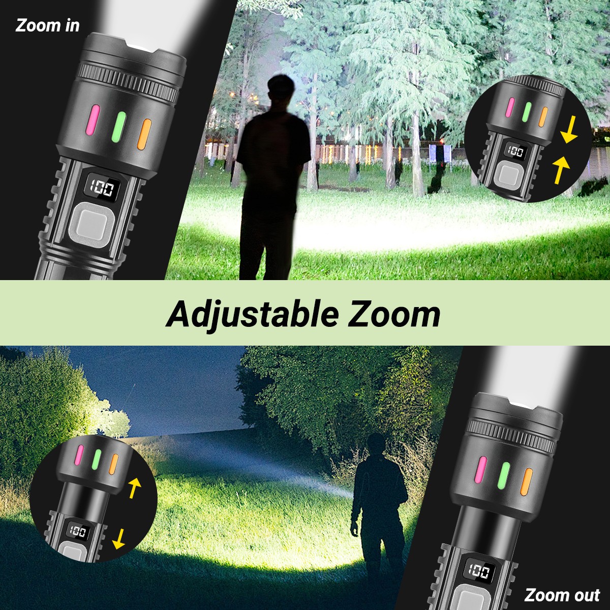 Super Bright LED Tactical Flashlight Rechargeable LED Flashlights Work Lights