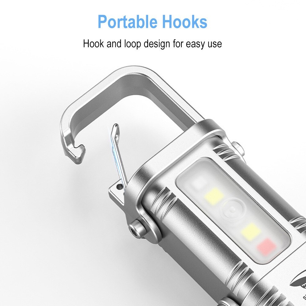 1-PACK Super Bright LED Mini Flashlight USB Rechargeable Pocket Keychain Torch n