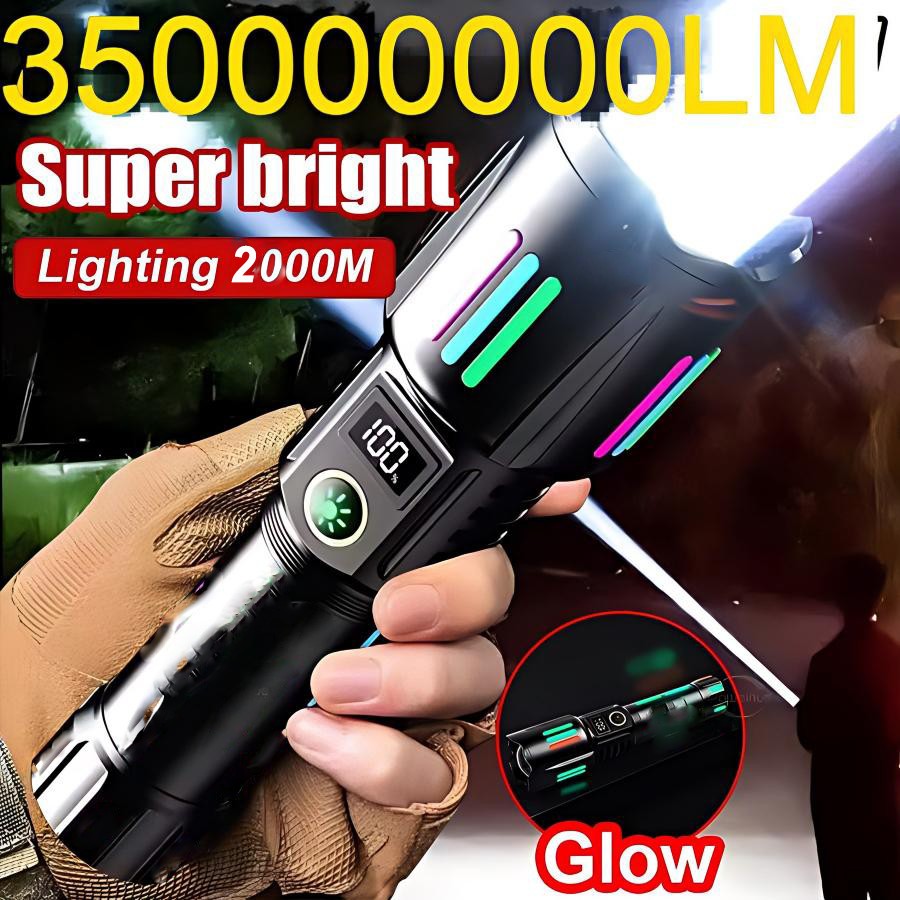 350000000 Lumen Super Bright LED Tactical Flashlight Rechargeable Work Light++=*