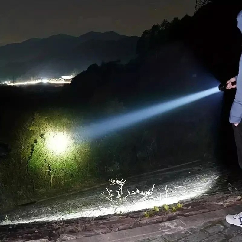350000000 Lumen Super Bright LED Tactical Flashlight Rechargeable LED Work Light