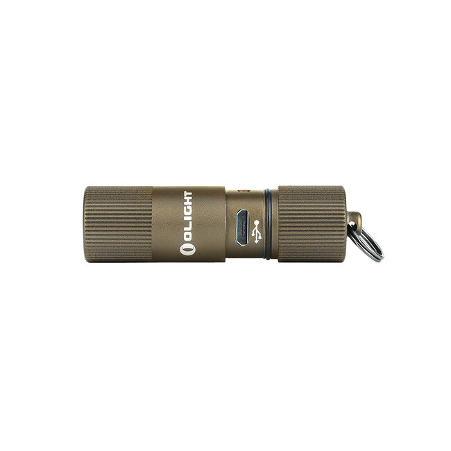 Olight i1R 2 EOS Desert Tan Rechargeable LED Keychain Flashlight, 150 Lumens