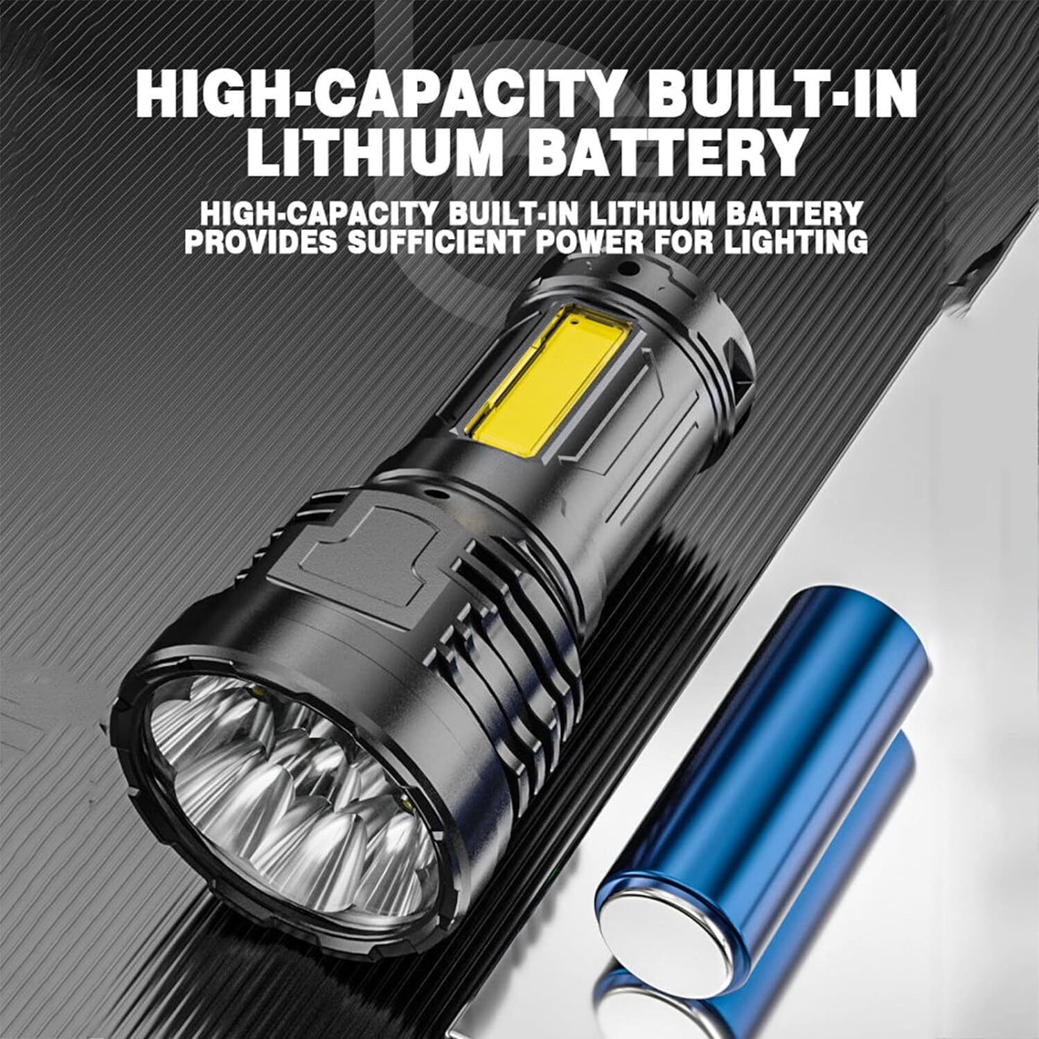 Super Bright 12000000LM Torch 8 LED Flashlight USB Rechargeable Tactical lights