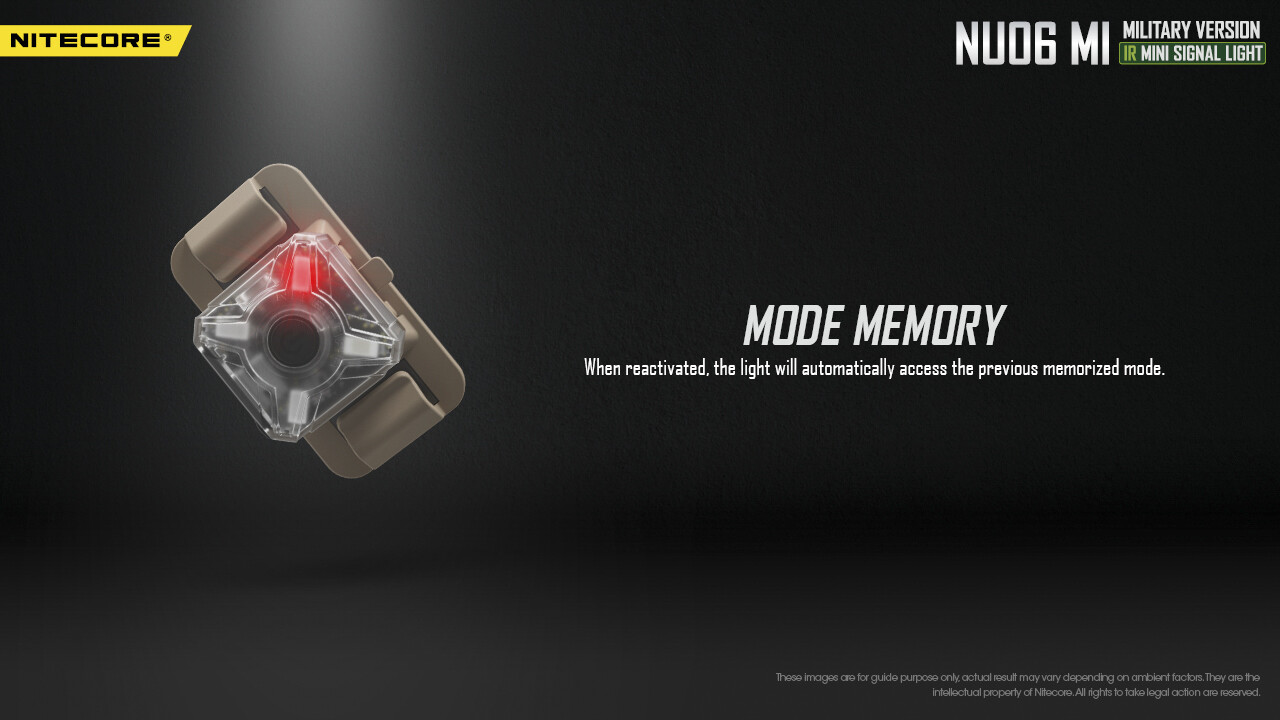 Nitecore NU06 MI Red Green Blue IR Signal and Safety Light
