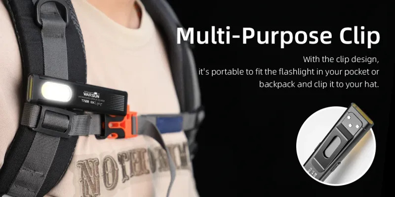 600LM MINI WARSUN LED KEYCHAIN FLASHLIGHT USB C RECHARGEABLE TORCH POCKET SIZED