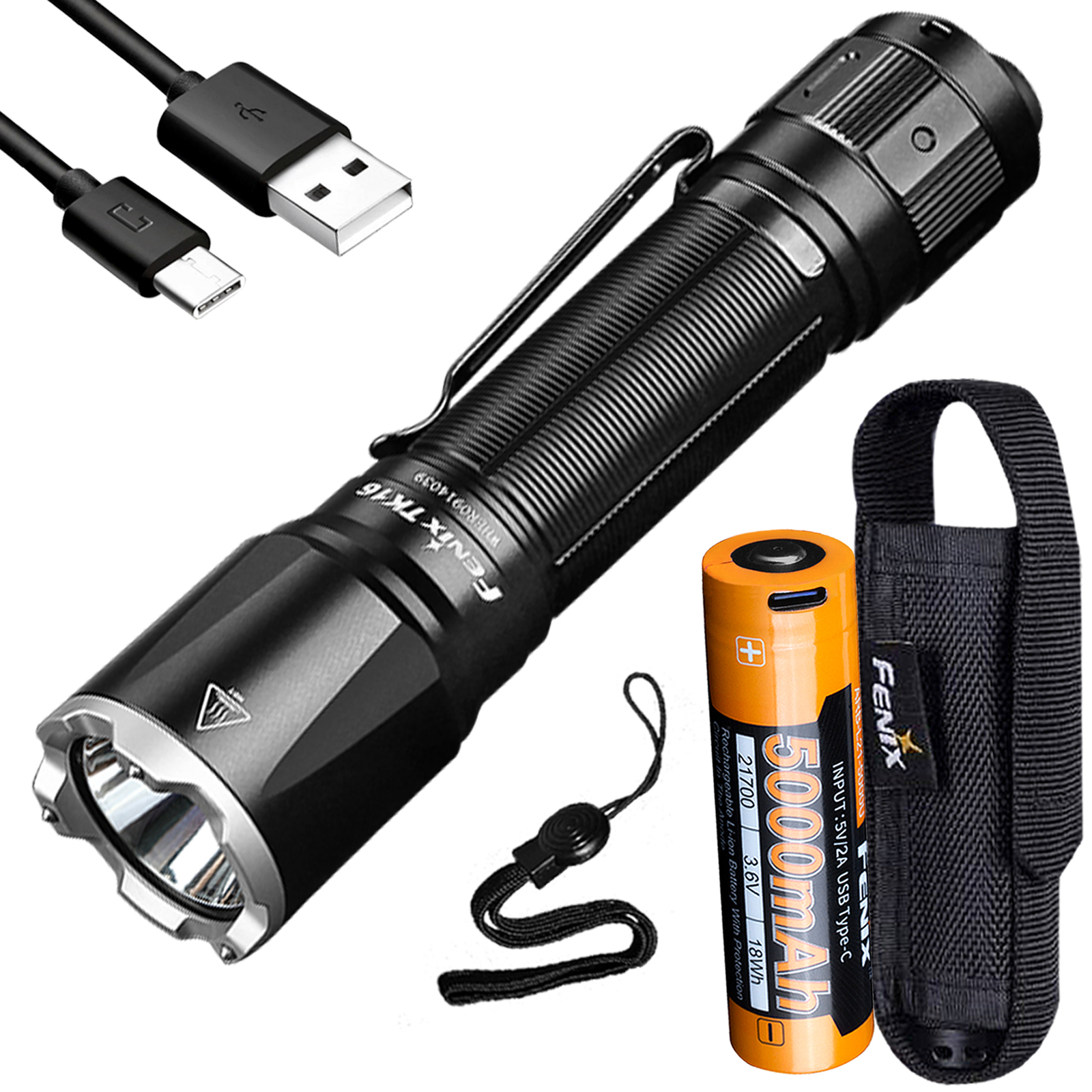 Fenix TK16 V2.0 V2 3100 Lumen Tactical Flashlight, Long Throw and Rechargeable
