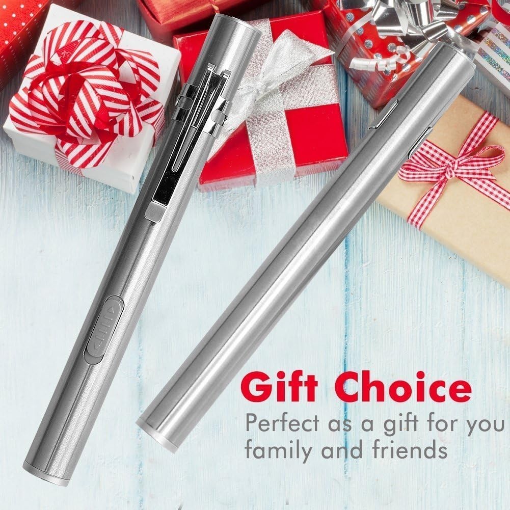 LED USB RECHARGEABLE MINI FLASHLIGHT Stainless Steel Pen Light 1000 Lumens Lot
