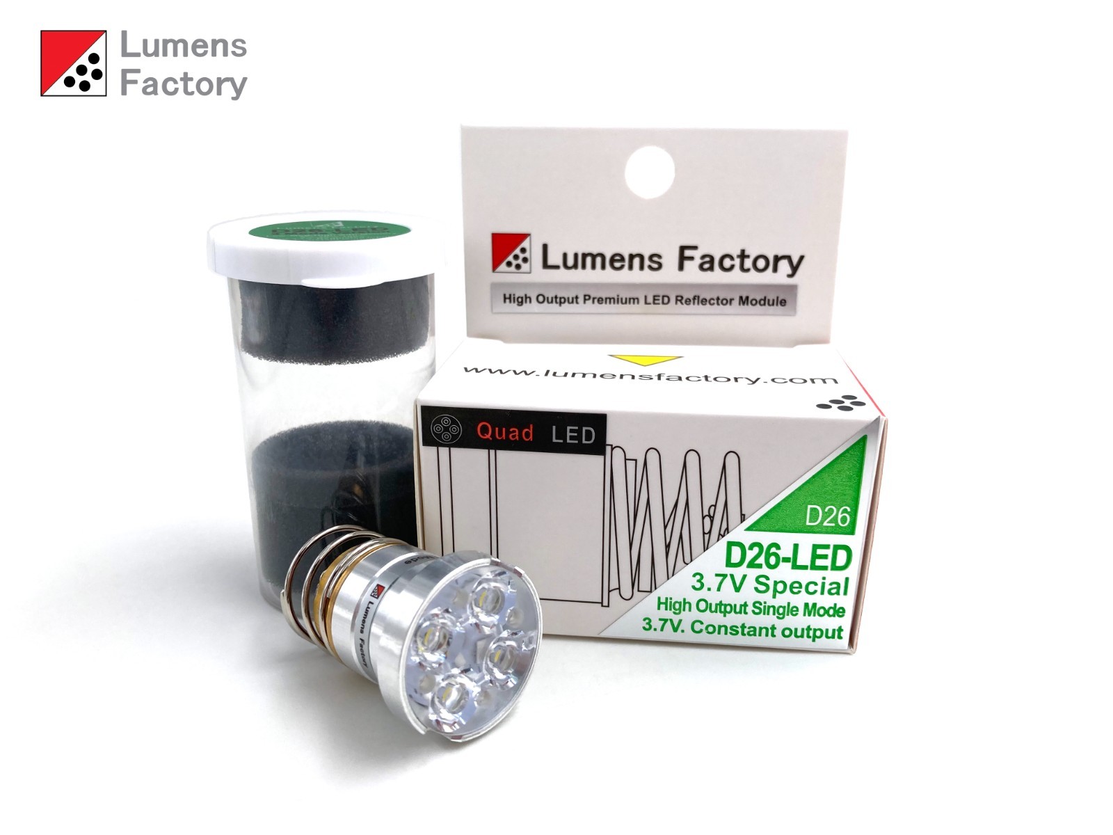 2.7-4.5V P60 QUAD LED Drop-in for Surefire G2 3P 6P C2 M2 660 M951. 4000K, R9080