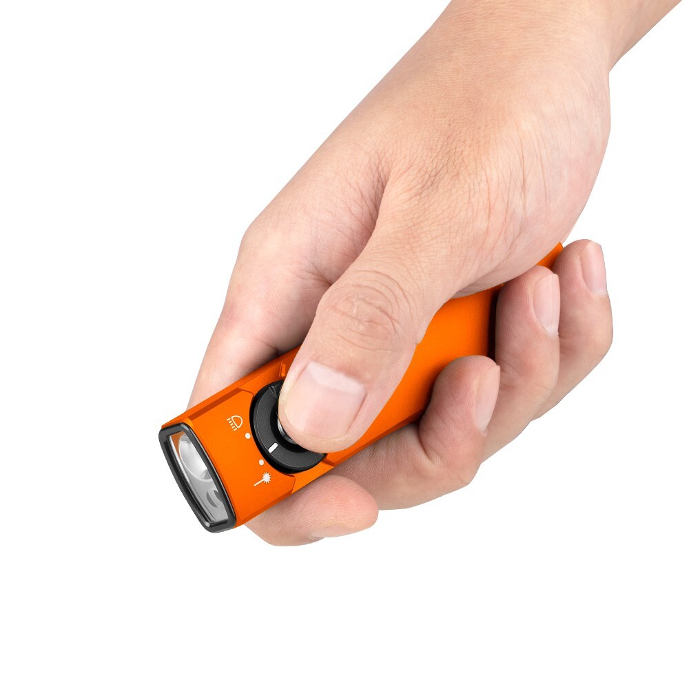 Olight Arkfeld Orange Flashlight, Green Laser & White Light, Cool White, 1000L
