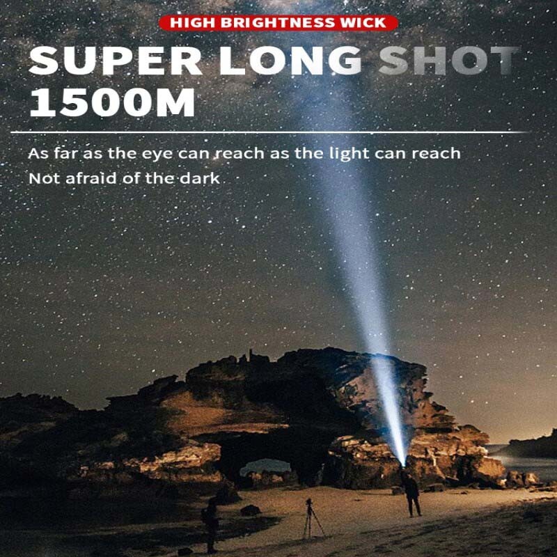 2000000 Lumens Lamparas De Mano Recargables Led Linternas Alta Potencia Potente