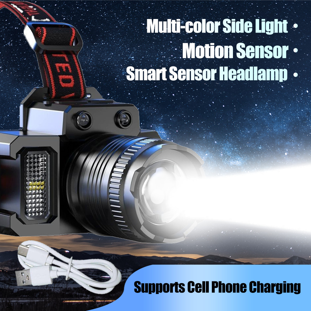 99000LM LED Headlamp Rechargeable Headlight Zoomable Head Torch Lamp Flashlight