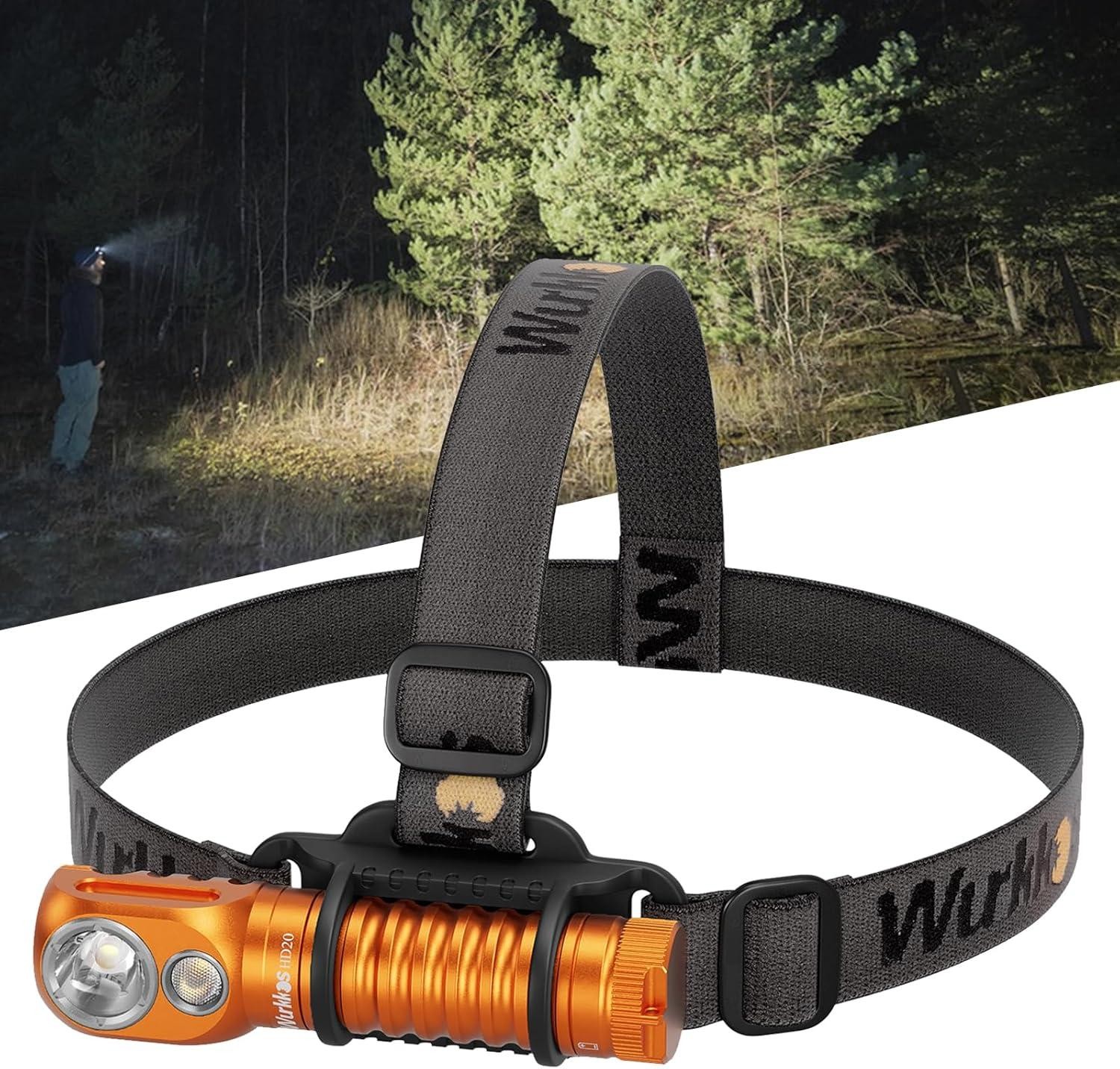 Wurkkos HD20 2000LM Dual LED Headlamp USB Rechargeable 21700 Work Camp Light