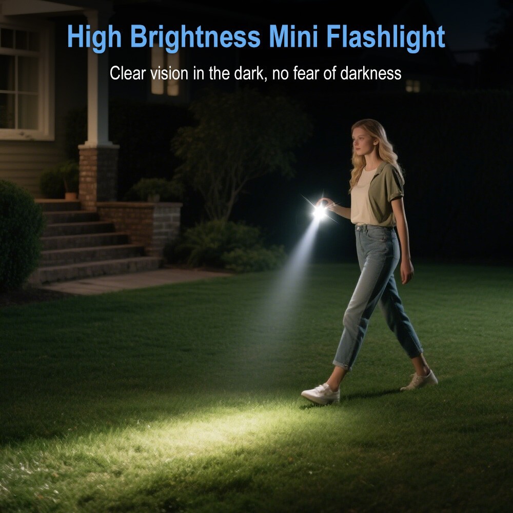 1-PACK Super Bright LED Mini Flashlight USB Rechargeable Pocket Keychain Torch n