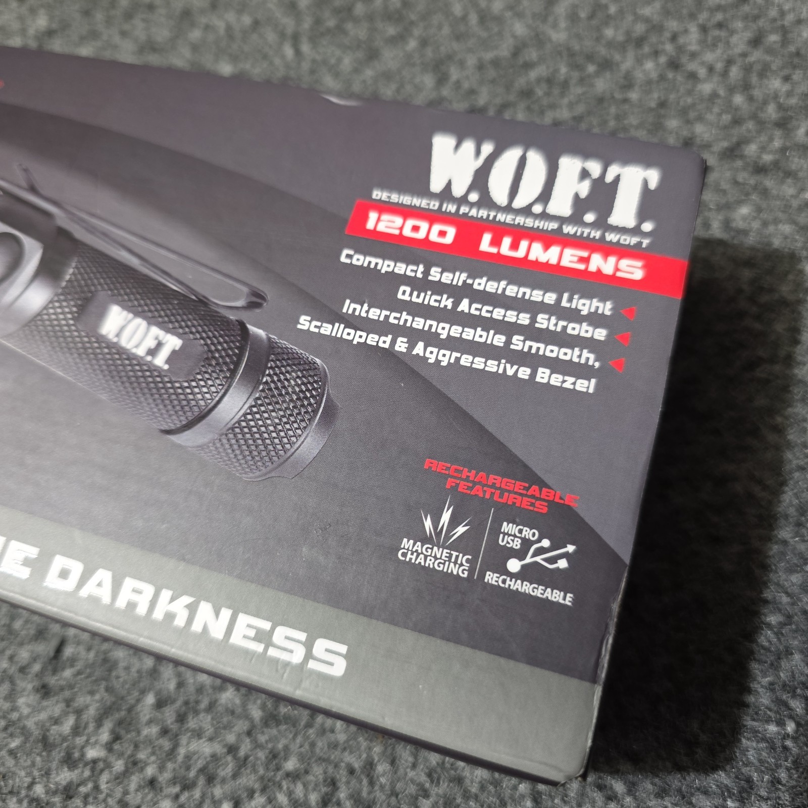 Powertac W.O.F.T. WOFT 1200 Lumens Flashlight Light Tactical