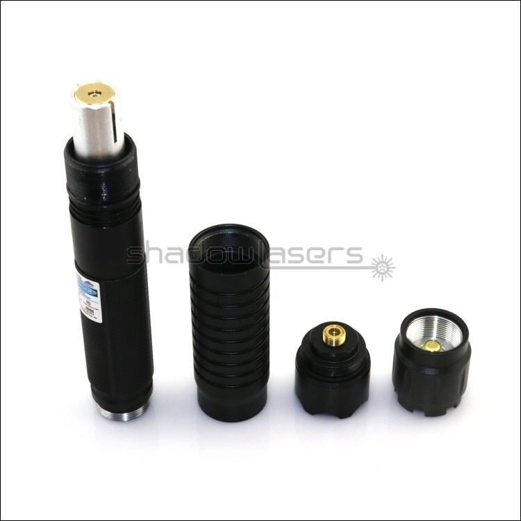 BQ6 450nm Adjustable Focus Blue Handheld Flashlight Pen Visible Beam Light US