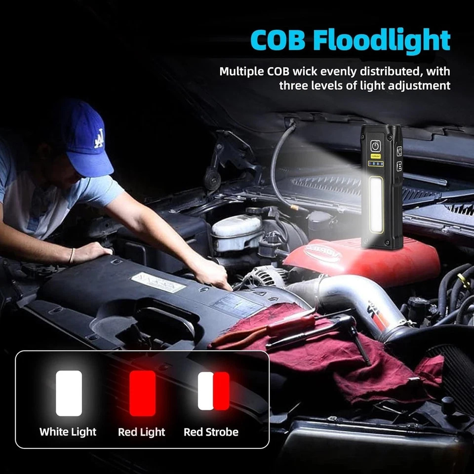 UV Flashlight 365+395 Blacklight LED EDC Flashlights High Lumen USB C…