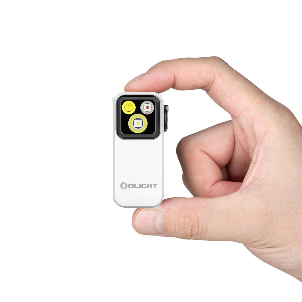 Olight Oclip Pro White Clip on Flashlight, Floodlight Spotlight/Red Light, 500Lu