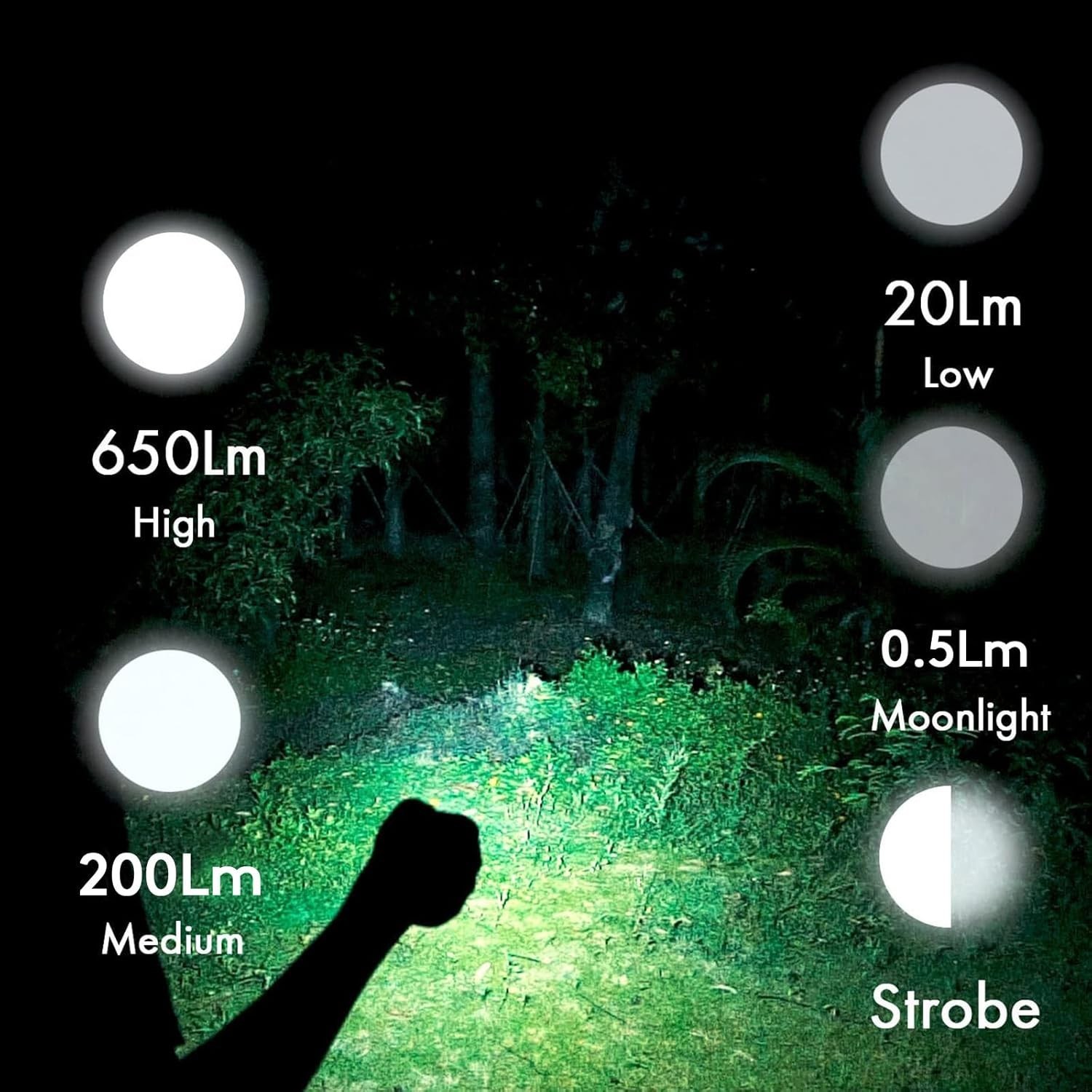 A1 USB C Rechargeable Keychain Flashlight 650 Lumens Super Bright Outdoor Min…