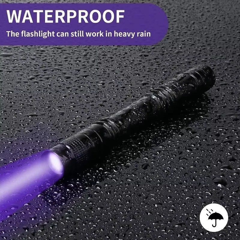 UV Pen Light 395nm Black Light Portable Ultra Violet Pocket Flashlight Mini