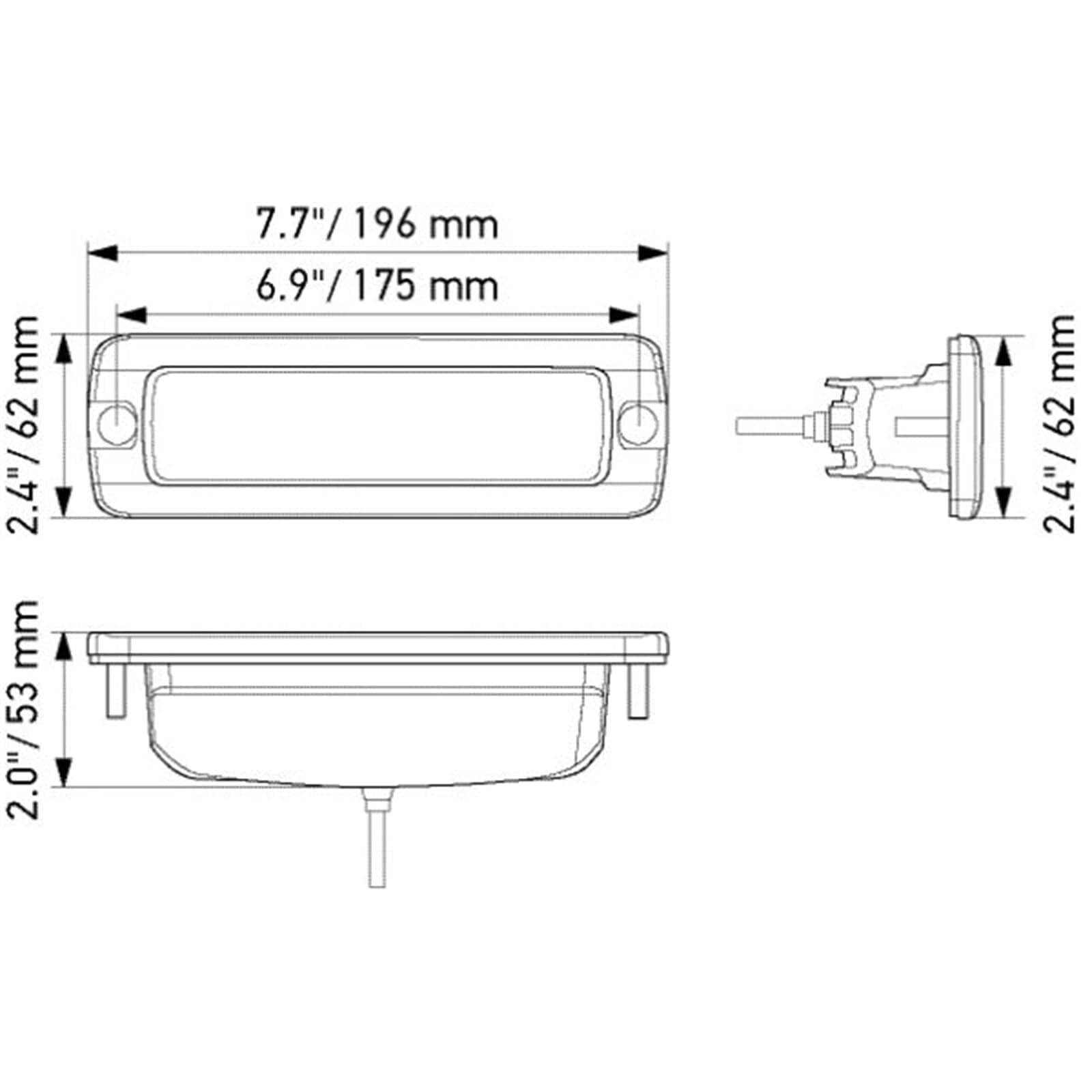 1FB 358 176221 LED Spotlight Black Magic Mini Lightbar 6.2 Inch 12/24V