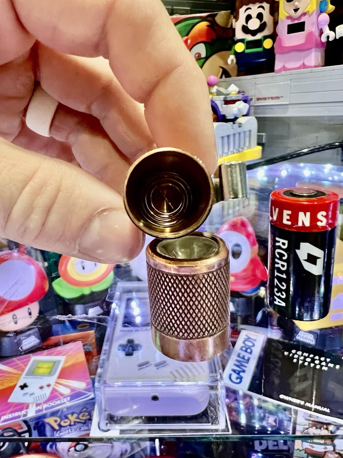 Foursevens Mini MKII Copper W/ Box & Accessories, CR123 Rechargeable Battery
