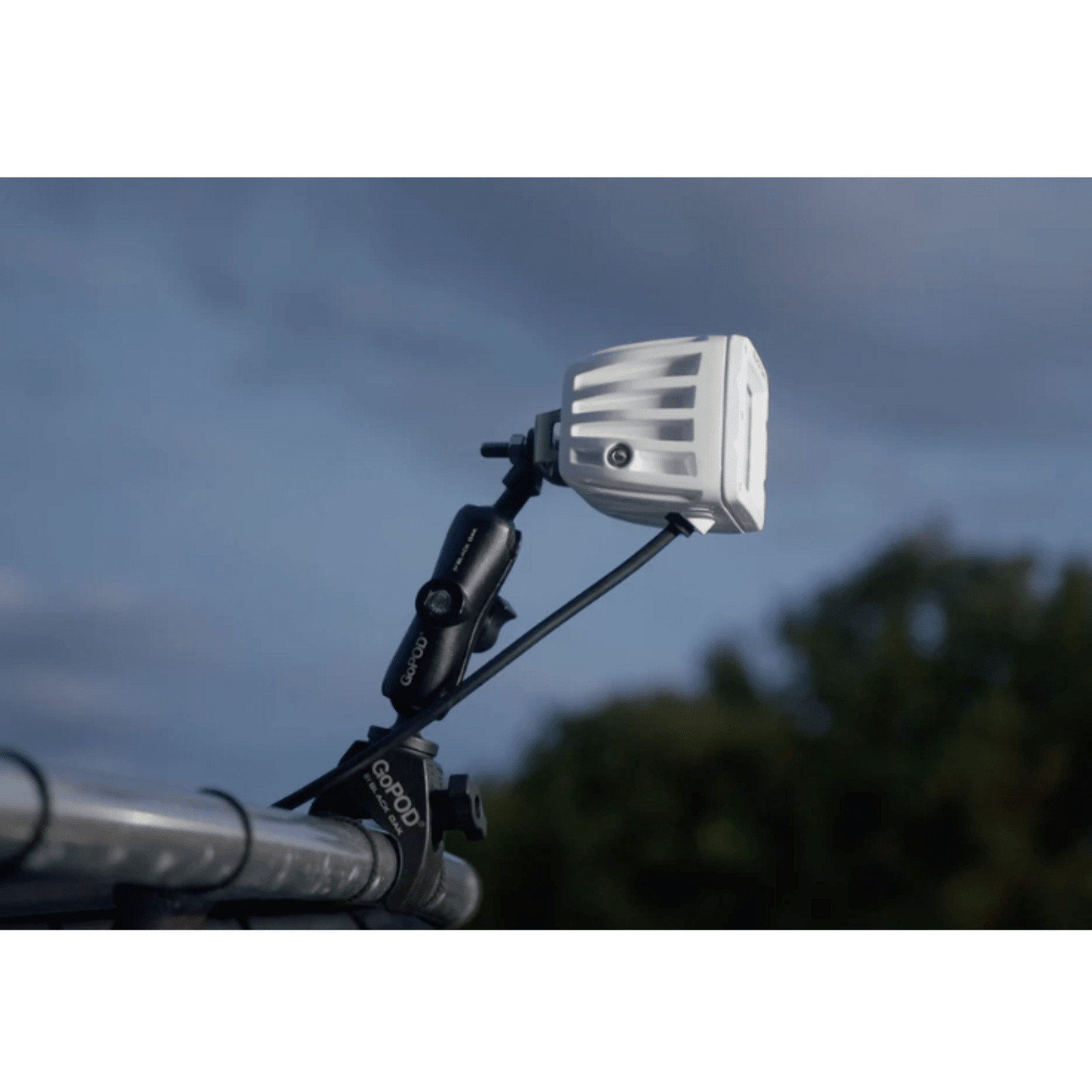 Black Oak LED 2in GoPOD Light Bar 10W Diffused Beam White Housing Suction Mount