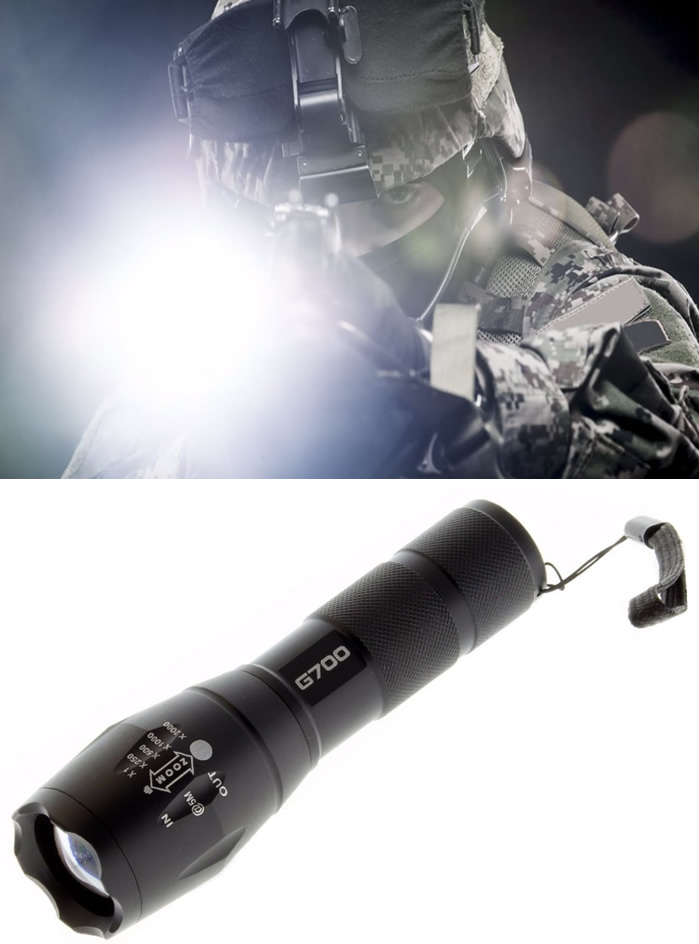 1/2Pc Super Bright Tactical Military LED Flashlight flash light 800lm Waterproof