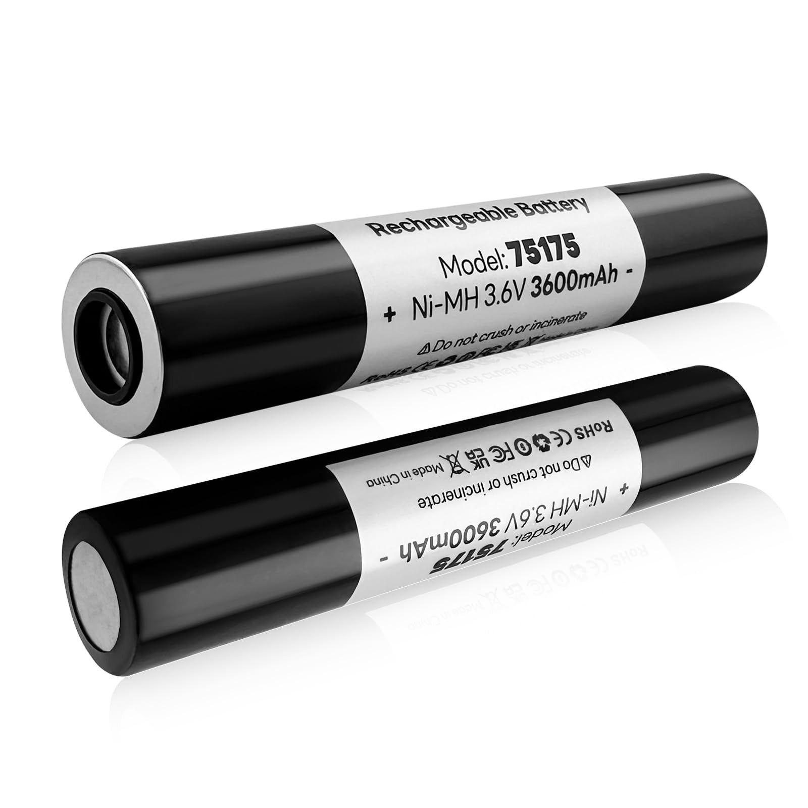 2 Pack 75175 3.6V 3600mAh Ni~MH Battery for Streamlight & Pelican Flashlight