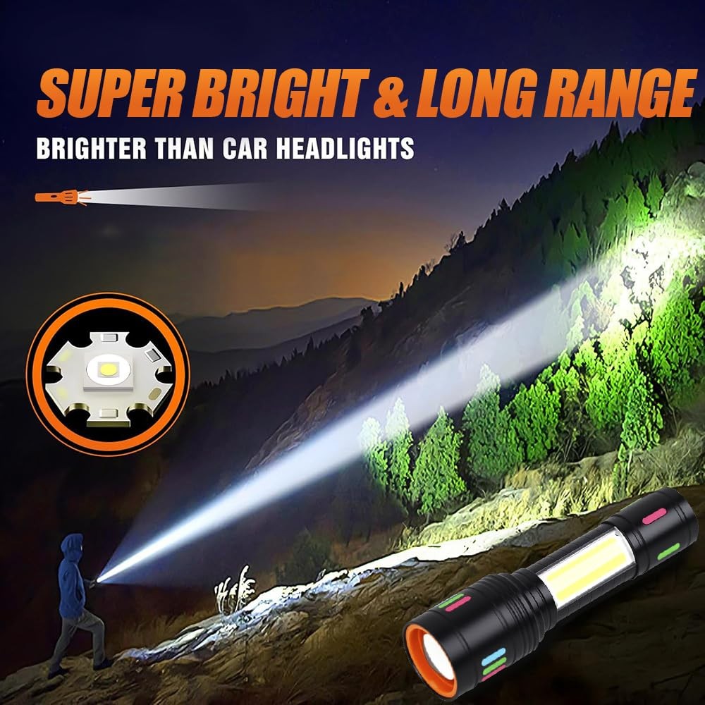 Rechargeable Flashlight High Lumens LED Super Bright Waterproof