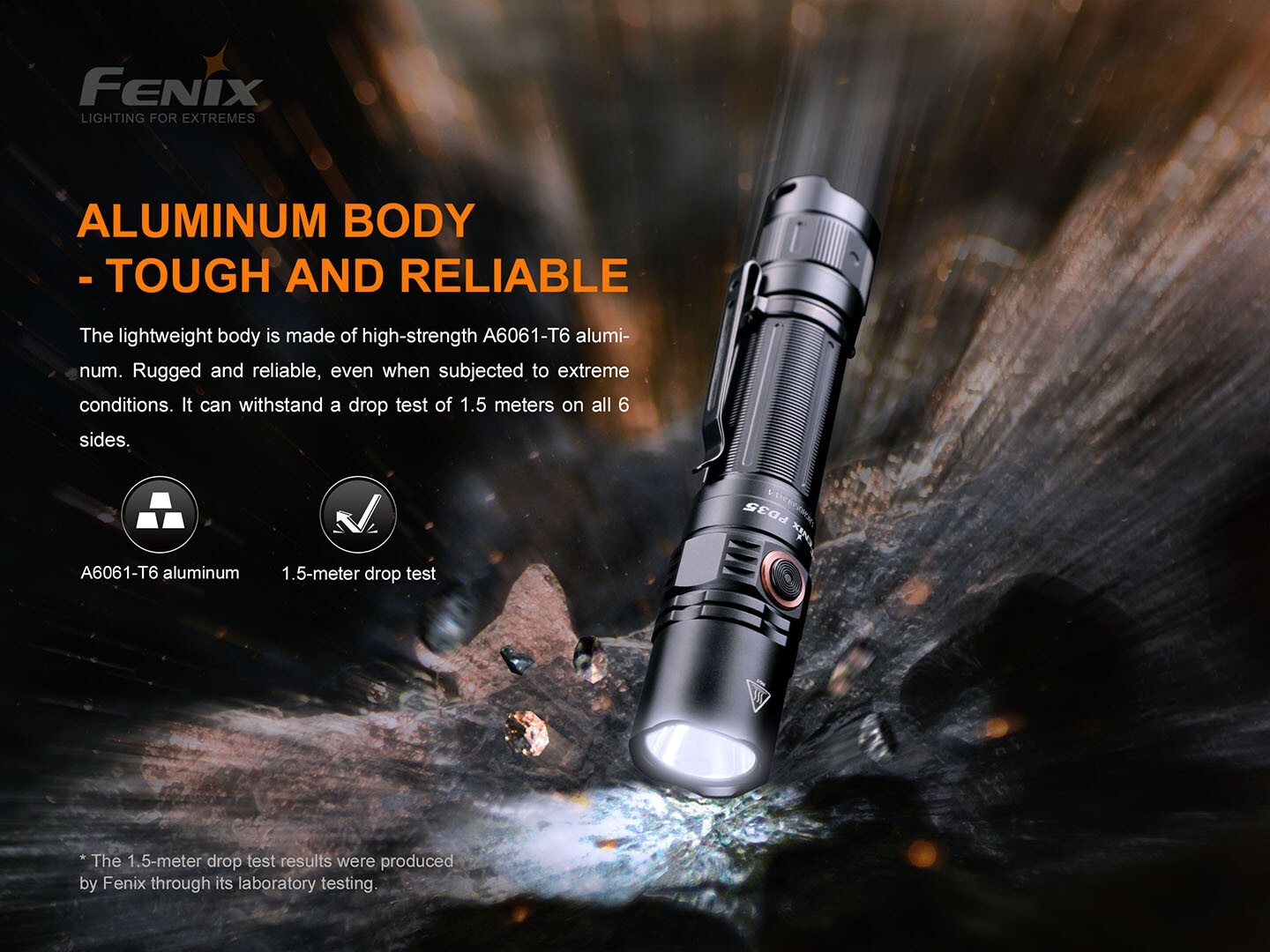 Fenix PD35 v3.0 Flashlight with USB Rechargeable Battery (Green)